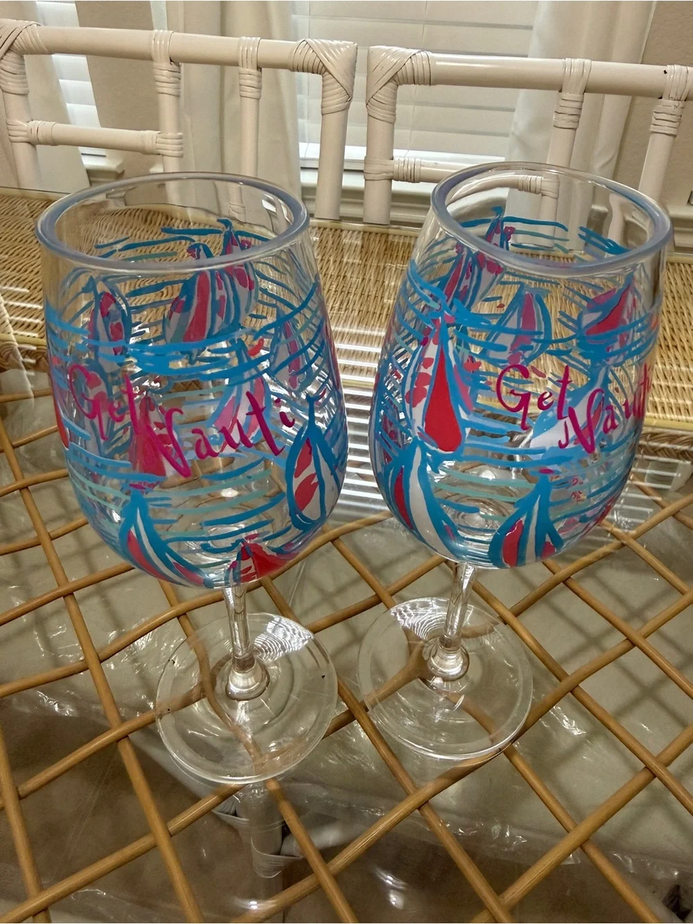 Lilly Pulitzer Acrylic Wine Glasses